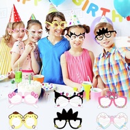 Kuromi Theme Paper Glasses Mask Children Birthday Party Photo Props Kindergarten Activities Party Dr