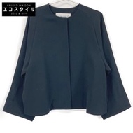 ADORE 531-2150222 海軍藍速乾喬其紗無色喇叭夾克，36碼（二手）