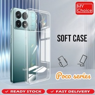 Transparent Case for POCO F6 Pro F6 Soft TPU Silicone Clear Phone Back Cover for POCO F6 Pro MyChoic