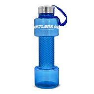 Hustlers Only Dumbbell Water Bottle - Blue