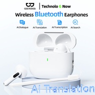 GOOJODOQ หูฟังบลูทูธไร้สาย Advanced AI การแปลคําจารึกการค้นหาบทสนทนาคริสตัลคุณภาพเสียงที่ชัดเจน