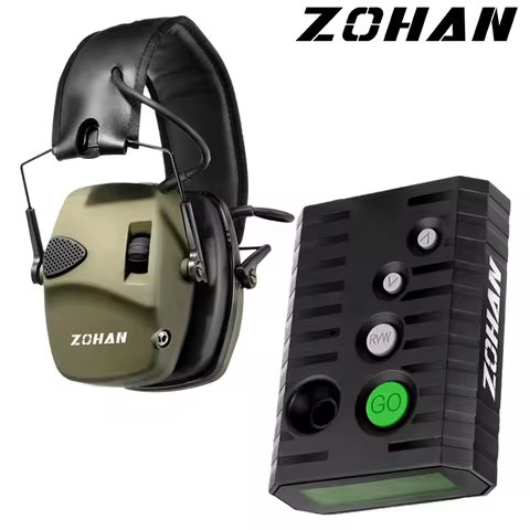 ZOHAN Tactical Electronic Earmuffs Shot Timers IPSC Competition Shooting Pro Timer Active Noise Redu