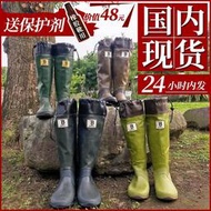 爆款下殺✅小眾日本野鳥協會WBSJ天然橡膠雨鞋靴子百搭復古長靴可折疊雨靴