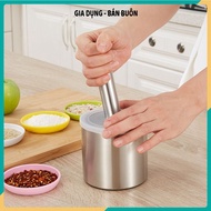 HIGH QUALITY STAINLESS STEEL 304 STEEL STEEL PILL SET - Garlic pounder, pepper pounder, spice pounde