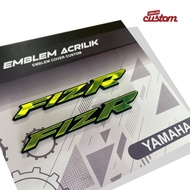 Yamaha F1ZR 3D Embossed Acrylic Emblem | Yamaha Motorcycle Logo Stickers | F1ZR Custom Sport Emblem