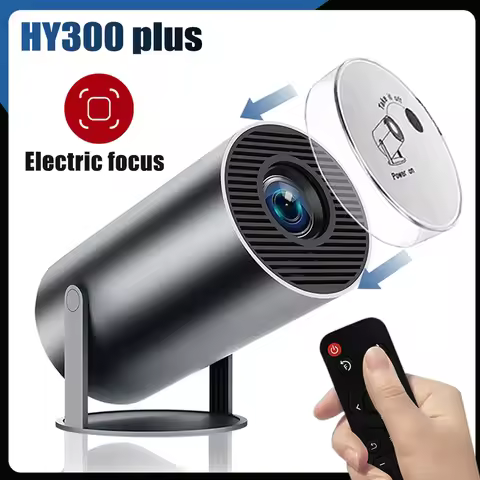 DITONG HY300 Plus Projector Android 4K 1280*720P Video Cinema Outdoor Portable Outdoor home hd led P