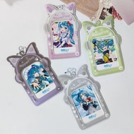 Headphone Shaped PVC Card Holder, Idol Idol Idol Storage Small Card Display, Campus Card Pendant