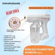 [READY STOCK] 800ML Disinfection Spray Gun Wireless Nano Sanitizer Spray Machine YJ01 Copper Nozzle 8 flood light