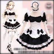 Yy Japanese Amine Gothic Vestido Cosplay Costume Black White Cute Waiter Uniform Hallow