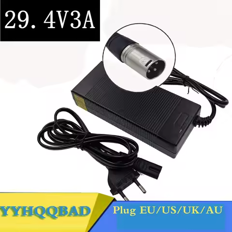 29.4v3a lithium battery charger 7 Series 29.4V 3A charger for 24V battery pack electric bike lithium