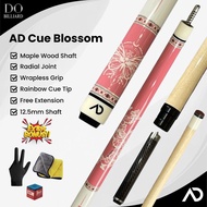 Stick Billiard AD CUE PINK BLOSSOM Wrapless Grip Low Deflection Maple Shaft Cue Stick Billiard / Sti
