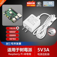 Suitable for Raspberry Pi 4 B Type 4 Generation 5.1 V5V3A Power Adapter Thread Type-C White 3C Certi
