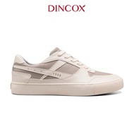 Giày Da Sneaker Nam Nữ DC39 LATTE LOVE DINCOX Shoes Đế Bằng - Microfiber Leather