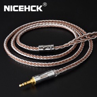 NICEHCK C16-5 16 Core Copper Silver Mixed Cable 3.5/2.5/4.4mm Plug MMCX/2Pin/QDC/NX7 Earphone Upgrade Cable Pin For SE215 SE235 ZSX C12 V90 TFZ NX7 Pro DB3 Blon BL-03