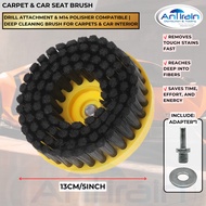 CARPET & CAR SEAT BRUSH (DRILL ATTACHMENT & M14 POLISHER COMPATIBLE | DEEP CLEANING BRUSH FOR CARPET