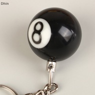 [Dhin] Creative Billiard Pool Keychain Table Ball Key Ring Lucky Black No.8 Key Chain COD