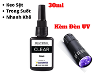 [HCM]Keo UV dán Kính Inox Mica BySun Clear BB010 30ml Kèm Đèn UV