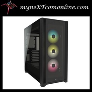 Corsair iCUE 5000X RGB Tempered Glass Mid-Tower ATX PC Smart Case - Black