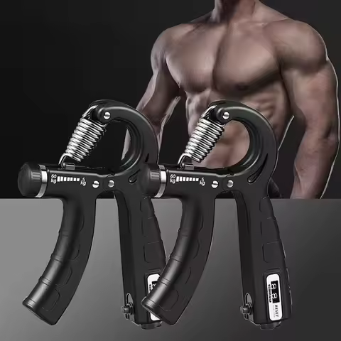 6 Pack Hand Grip Strengthener Workout Kit, Adjustable Counting Gripper Finger Strength Training & Re
