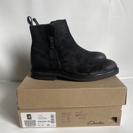 Clarks Men's Autumn/Winter Retro Suede Leather Chelsea Boots with Zip