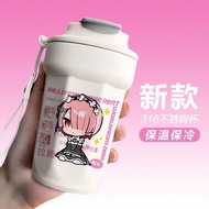 Piglet🏅Trendy Play Free Shipping Life in Another World From Zero Merchandise Ramrem Water Cup Stainl