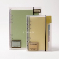 [Binder] A5/A6 Frosted Translucent PP Strap Binder 6-Hole Binder Notepad