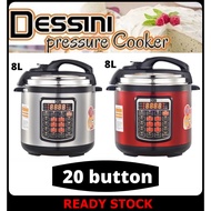 [BEST SELLER] DESSINI PREMIUM 8L 20 BUTTON ELECTRIC PRESSURE COOKER MULTI COOKER RICE COOKER