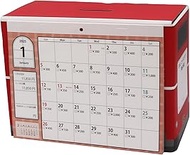 FULTAC Cal25003 2025 Savings Bank Desktop Calendar, Save 140,000 Yen, London Bus H5.5 x W 7.9 x D 3.