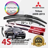 Mitsubishi Triton 2009-2024 4S Professional™ Teflon Silicone Series Wiper Blades (1 pair) - 1 Year W