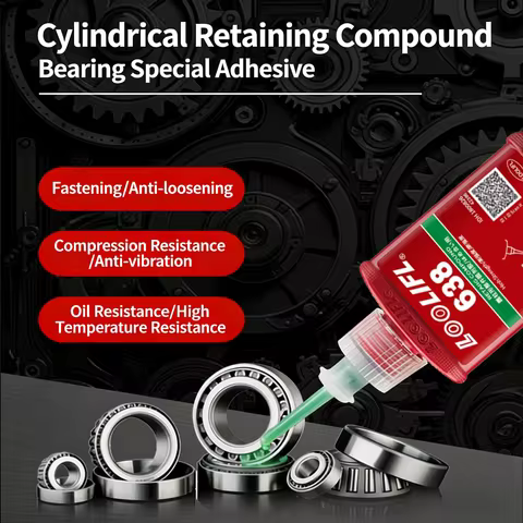 LOOLIFL 638 Cylindrical Retaining Compound 50ml High Strength High Temperature Resistance Green Adhe