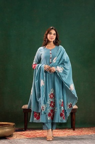 [PRE-ORDER] KURTI PENT OR DUPATTA Size S TO XXL FABRICE:-This Pair made Chanderi silk With Attractiv