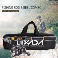 Lixada Line Lures Combo Carbon With Kit Rod Reel Combo 100 M Line Fiber Telescopic Swivels Saltwater