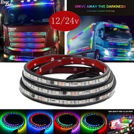 12V 24V xe tải có đèn LED dải đèn ánh sáng môi trường DRL phanh cảnh báo đèn xe hơi 1m/1.2m/1.5m/1.8