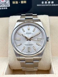 二手 USED  ROLEX 勞力士 OYSTER PERPETUAL 124300 銀色 2024年2月 99.9%新 未打磨 全套 FULL SET