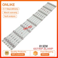 6pcs 615MM LED strip 8Lamp 65HR330M08A1 4C-LB6508-HR01J For toshiba tv D65A620U 65p65us 65L2 65V2 65
