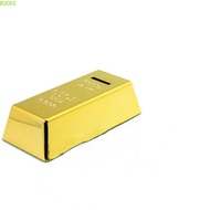 BUCKS Piggy Bank Plastic 1Pcs Gold Brick Gold Bullion Bar Decorative Simulation Coin Case