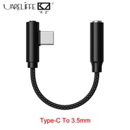 Uareliffe KZ AM03 Type-C To 3.5mm Earbud Portable Amplifier Built-in DAC Decoding Chip L Shaped Earp