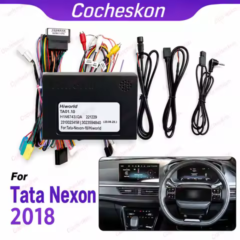 Car 16pin Wiring Harness Adapter Canbus Box Decoder Android Radio Power Cable For Tata Nexon HEXA TA