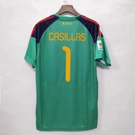 2010 Spain  Home goalkeeper CASILLAS Retro Soccer Jersey Top Quality Football Shirt