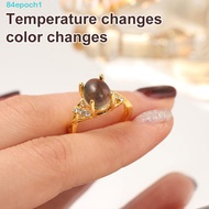 [READY STOCK] Retro Adjustable Mood Rings, Oval Temperature Control Color Changing Color Ring, Vinta
