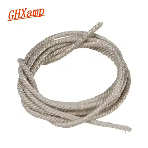 GHXAMP 1Meter 32 Strand Subwoofer Speaker Lead Wire for Speaker Repair Silver Cable above 18" 21 Inc
