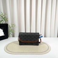 Celine賽琳 雙蓋woc信封單肩斜挎包 包型立挺 經典老花設計 適合日常通勤使用