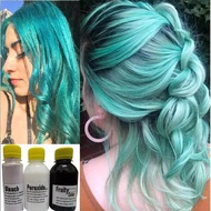 (FREE bleach set) Direct Turquoise Hair Color Kit Blue green hair dye permanent dye Muslim friendly