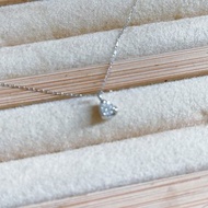 Pt鉑金白金 天然鑽石八心八箭 0.07克拉 項鍊