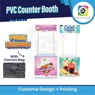 PVC Counter Booth / Promotion Counter Booth + Printing (FREE Design)