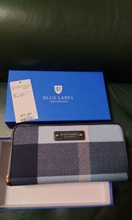 Blue label crestbridge long wallet 藍色格紋長銀包