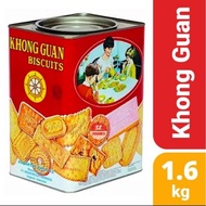 MERAH Khong Guan Biscuits 1600gr/Khong Guan Big Cans 1600gr/Khong Guan Big Red Cans (FREE BUBBLE WRAP+Bolster)
