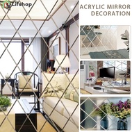 Room Living Room Wall Stickers / Multifunctional Home Decor / Household Diamonds Triangles Decor / 3D Mirror Wall Stickers / DIY Acrylic Wall Mirror Stickers