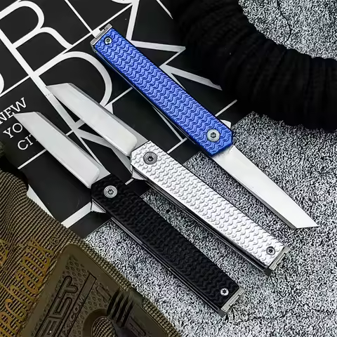 Durable 7083 Outdoor EDC Folding Knife 8Cr13MoV Blade 420 Steel Handle Jungle Hunting Adventure Trav