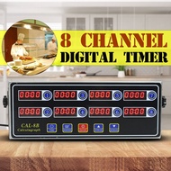 8 Channel Digital Timer Kitchen Cooking CAL-8B LCD Digital Clock Shaking Remind